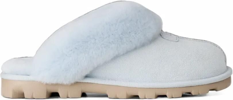 UGG Coquette shearling-trim slippers Blauw