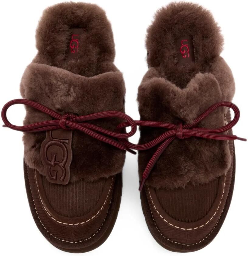 UGG Disquette Heritage muiltjes met plateauzool Bruin - Foto 3