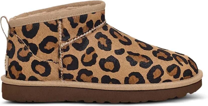 UGG Enkellaarzen met luipaardprint Beige