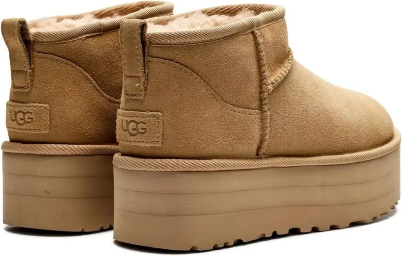 UGG Enkellaarzen met plateauzool Beige - Foto 3