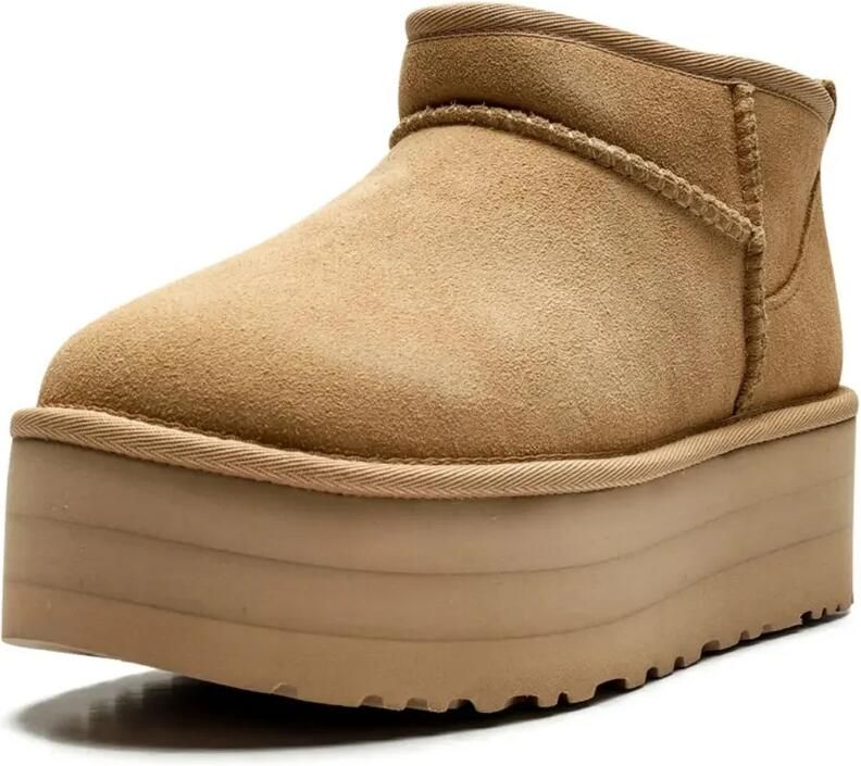 UGG Enkellaarzen met plateauzool Beige - Foto 2