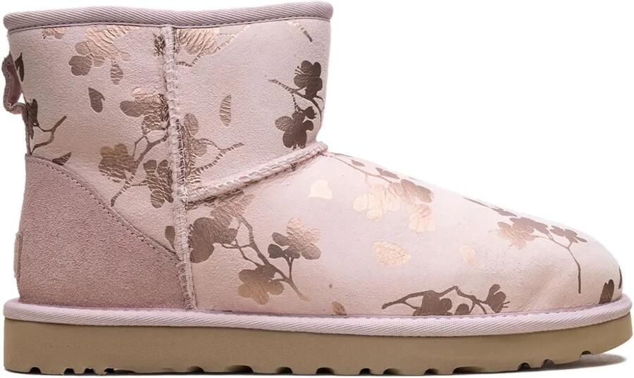 UGG Foil laarzen met bloemenprint Roze