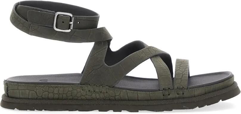 UGG GoldenGaze sandalen met krokodillen-reliëf en gesp Groen