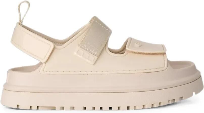 UGG GoldenGlow Glossy Sparkles plateauzool met klittenband en plateauzool Beige