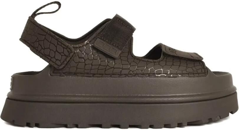 UGG GoldenGlow leren sandalen met bandjes met reliëf Bruin