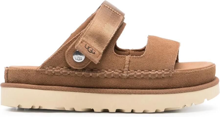 UGG Goldenstar Glide suède sandalen Bruin