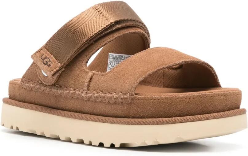 UGG Goldenstar Glide suède sandalen Bruin - Foto 4