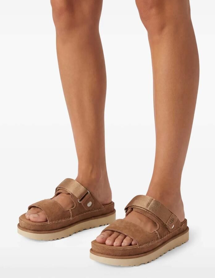 UGG Goldenstar Glide suède sandalen Bruin - Foto 2