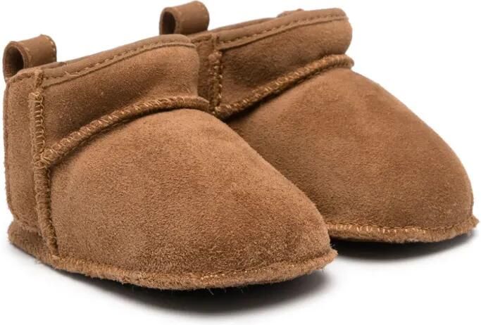 UGG Kids Classic Ultra Mini laarzen met klittenband Bruin