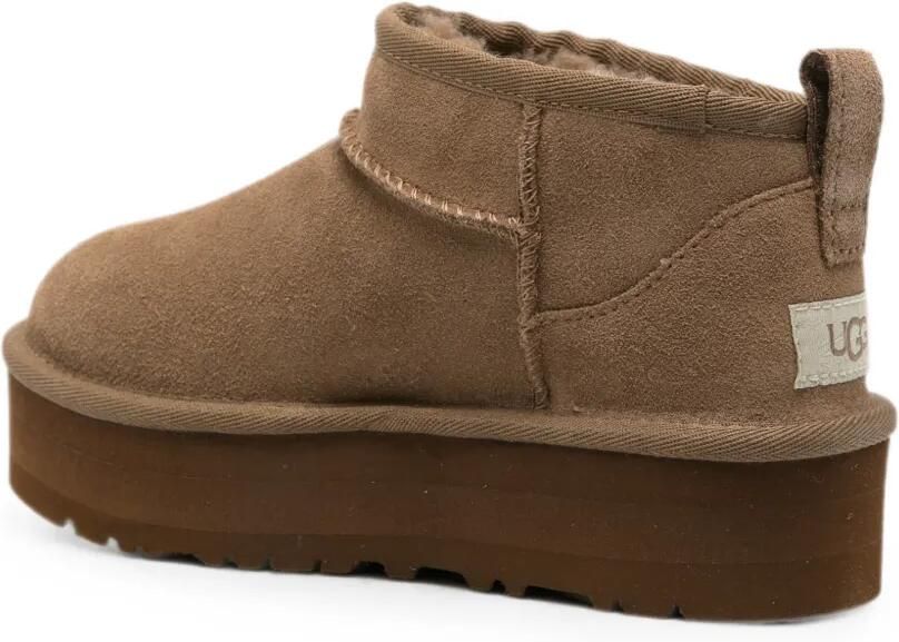 UGG Kids Classic Ultra mini-laarzen met ronde neus Bruin