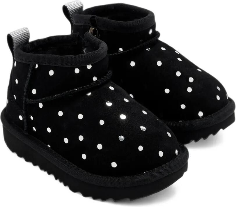 UGG Kids Classic Ultra Mini shiny-dot boots Zwart