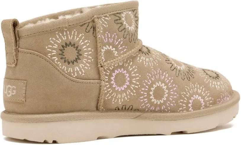 UGG Kids Classic Ultra Mini Sun Stitch laarzen Beige - Foto 3
