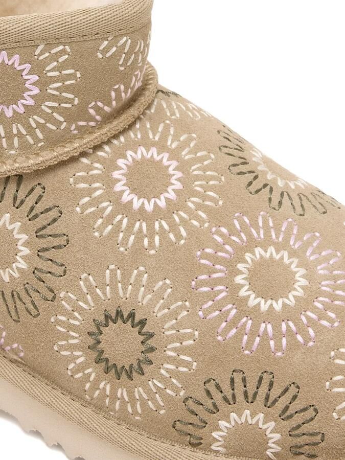 UGG Kids Classic Ultra Mini Sun Stitch laarzen Beige - Foto 2