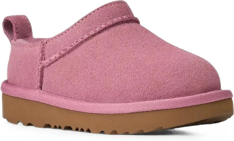 UGG Kids Classic water-repellent suede sandals Roze