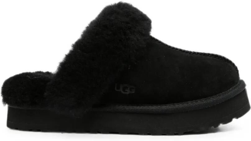 UGG Kids Disquette suède slippers Zwart