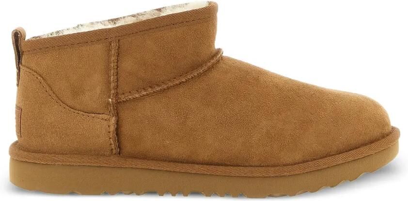 UGG Kids Enkellaarzen met stiksel Beige