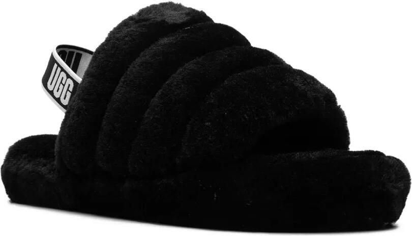 UGG Kids Fluff Yeah "Black" slippers Zwart