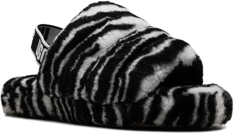 UGG Kids Fluff Yeah Slide "Zebra" slippers Zwart