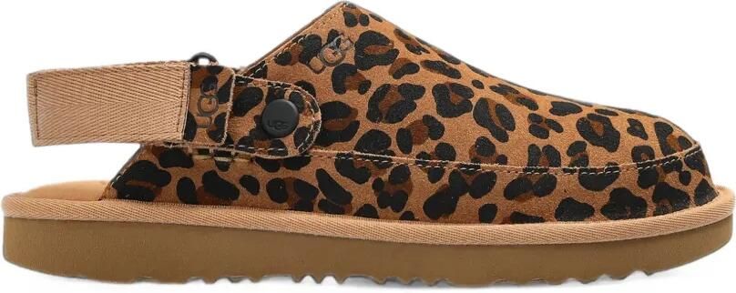 UGG Kids Goldenstar leren klompen met luipaardprint Bruin - Foto 3