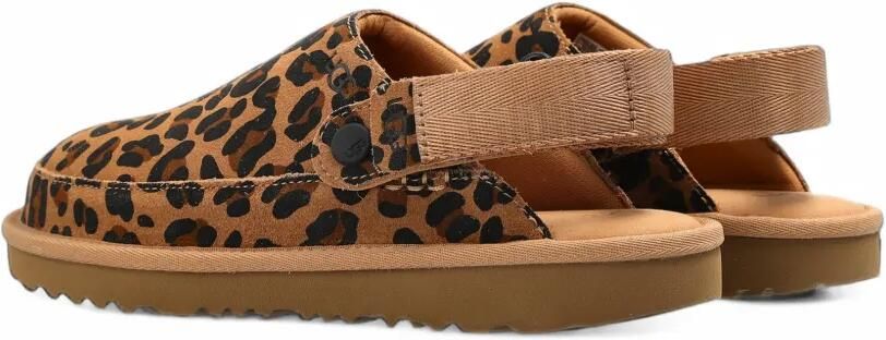 UGG Kids Goldenstar leren klompen met luipaardprint Bruin - Foto 4