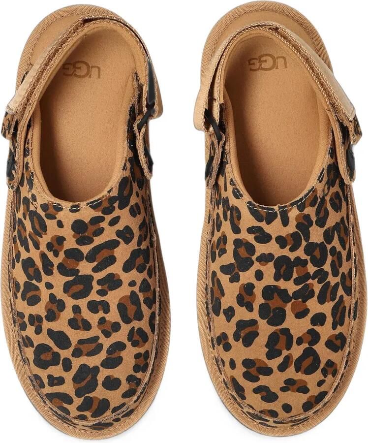 UGG Kids Goldenstar leren klompen met luipaardprint Bruin - Foto 2
