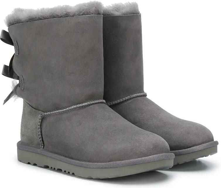 UGG Kids Leren enkellaarzen Grijs