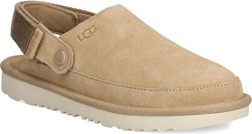 UGG Kids Leren slippers Beige