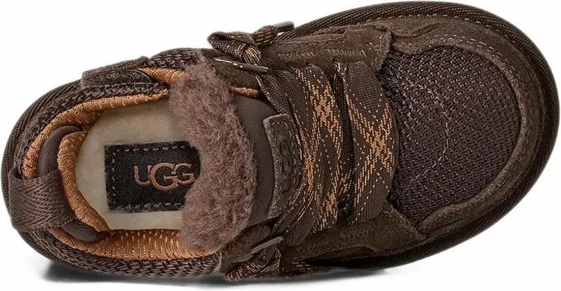 UGG Kids Lowmwl suede panelled sneakers Bruin - Foto 4
