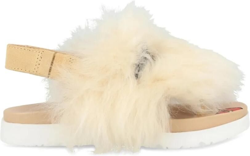 UGG Kids Punki sandalen van imitatiebont Beige