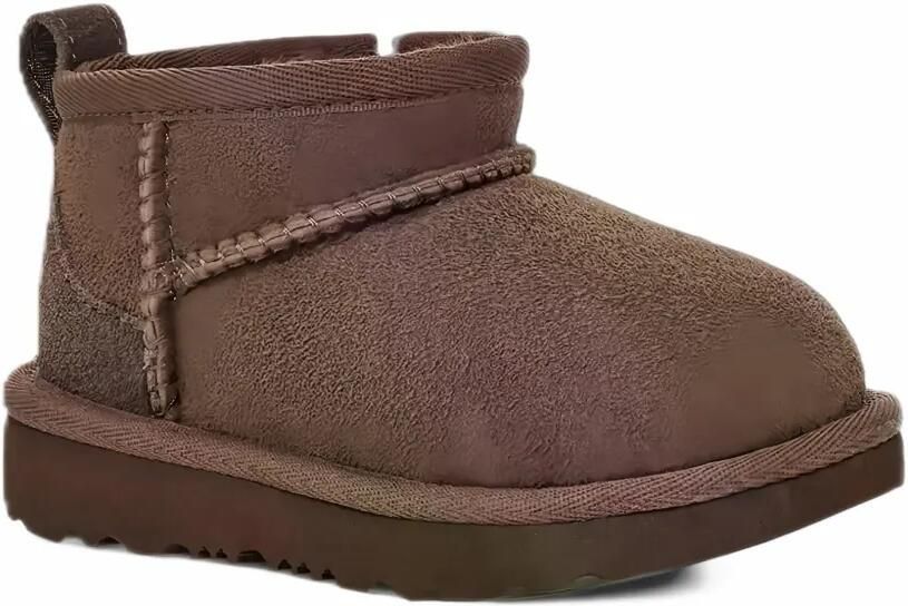 UGG Kids Lammy enkellaarzen met overlockstiksels Bruin