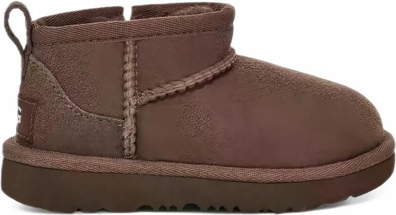 UGG Kids Lammy enkellaarzen met overlockstiksels Bruin - Foto 3