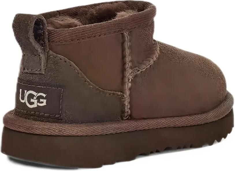 UGG Kids Lammy enkellaarzen met overlockstiksels Bruin - Foto 2