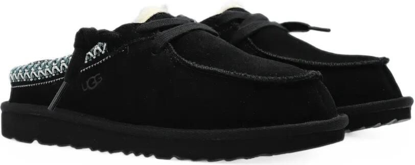 UGG Kids Tas suede slippers Zwart
