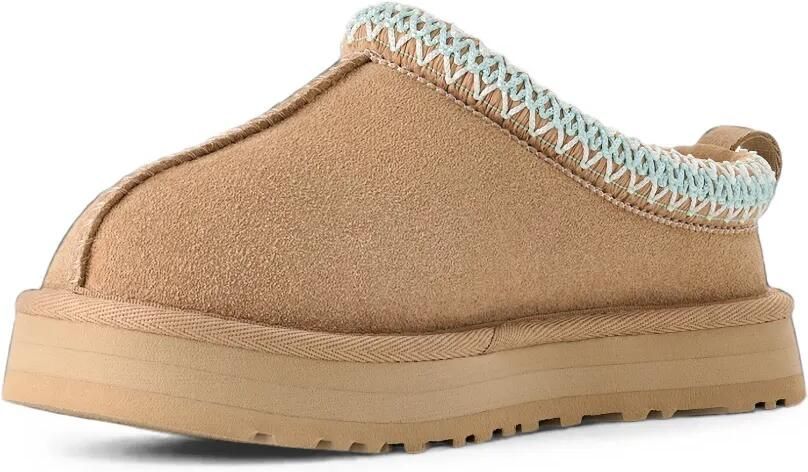 UGG Kids Tazz decorative-stitch slippers Beige