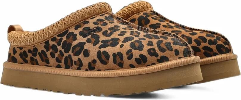 UGG Kids Tazz leopard-print leather boots Bruin
