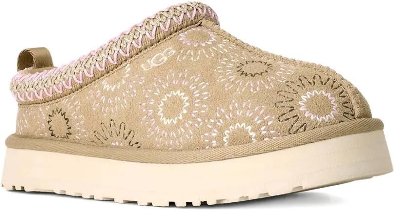 UGG Kids Tazz Sun Stitch slippers met patroon Beige