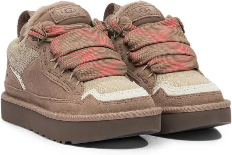 UGG Lowmel chunky low-top sneakers met suède vlakken Bruin - Foto 3