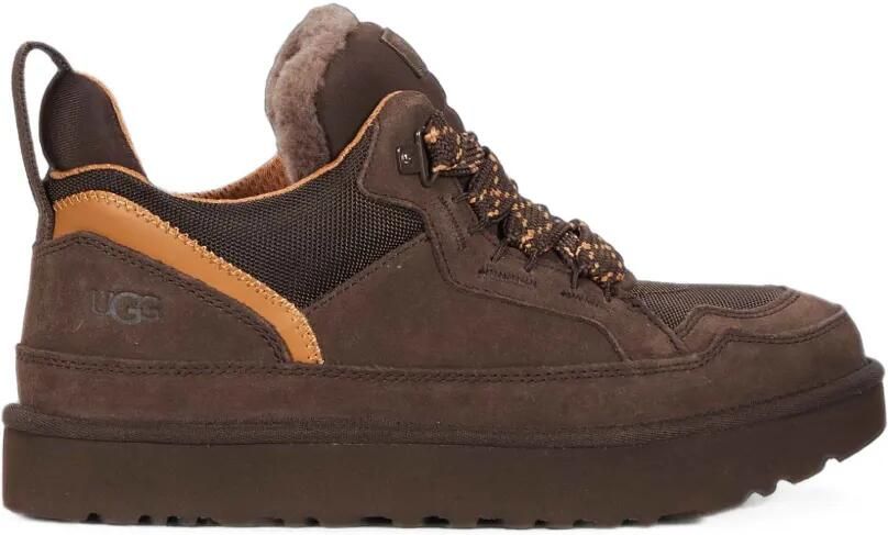 UGG Lowmel sneakers met lammy afwerking en vlakken Bruin