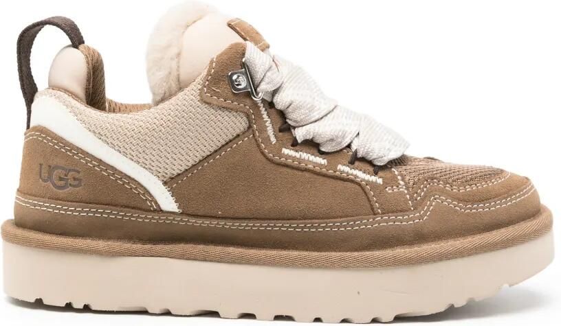 UGG Lowmel sneakers met suède vlakken Bruin