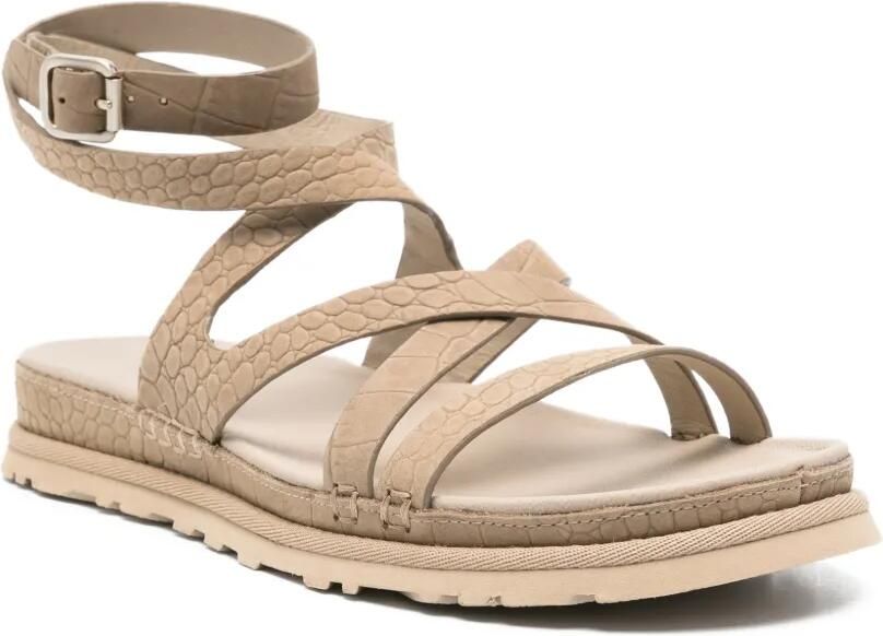UGG Sandalen met krokodillen-reliëf Beige - Foto 3