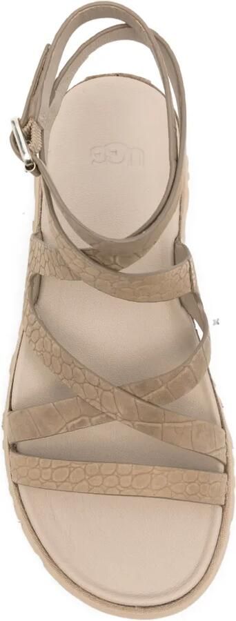 UGG Sandalen met krokodillen-reliëf Beige - Foto 4