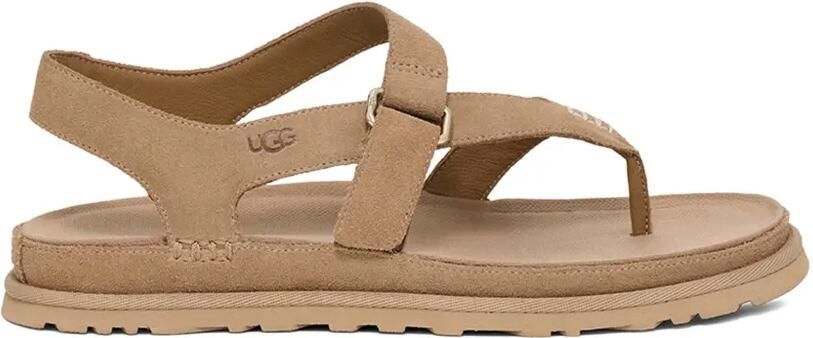 UGG Sandalen met T-bandje en gesp Beige