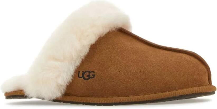 UGG Scuffette suède slippers met lammy afwerking Bruin - Foto 4
