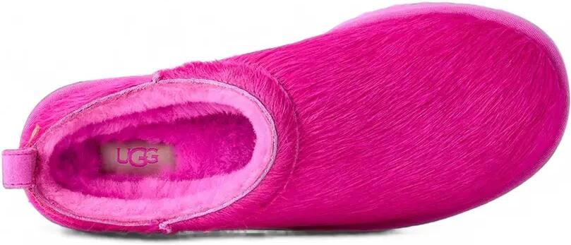 UGG Slippers met kalfshaar Roze - Foto 4