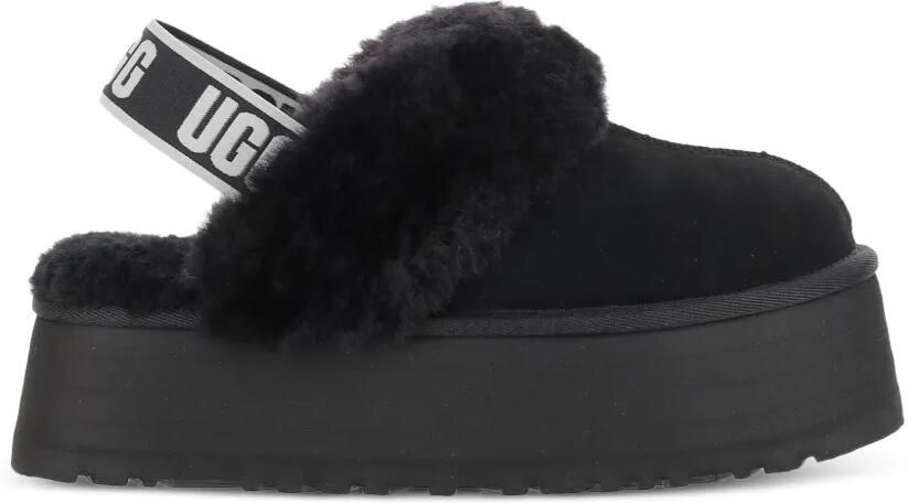 UGG Slippers met plateauzool en lammy afwerking Zwart