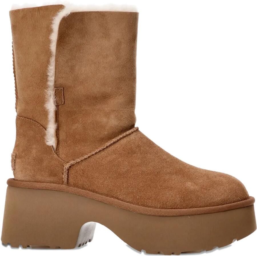 UGG Suède laarzen met plateauzool Bruin