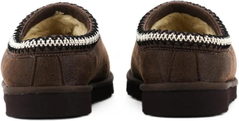 UGG Tasman gerafelde suède lamsleren slippers Bruin - Foto 3