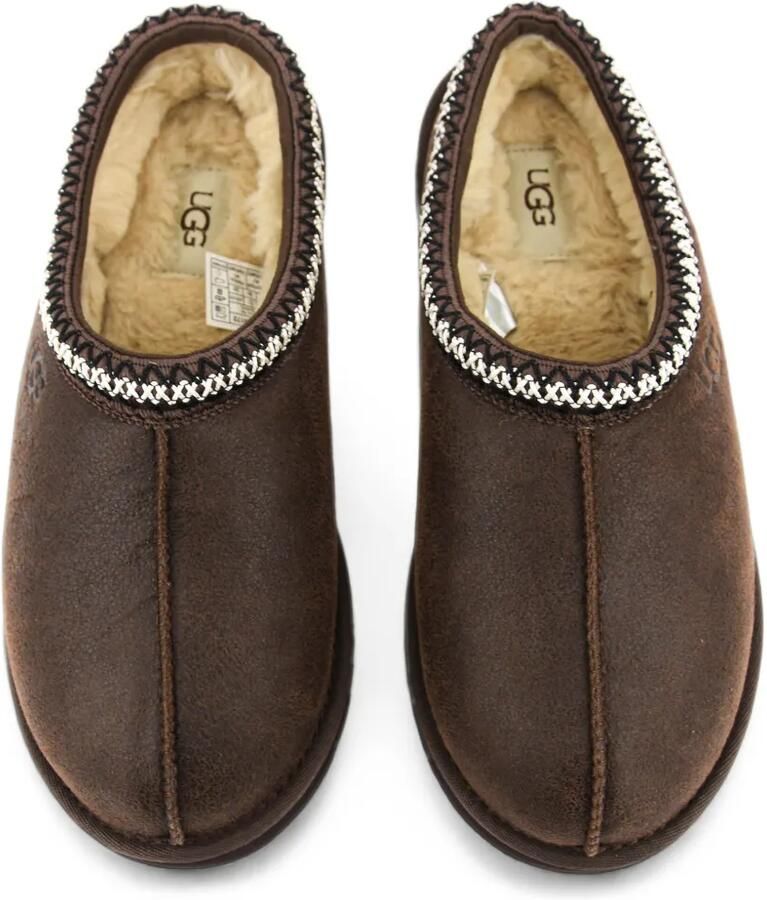UGG Tasman gerafelde suède lamsleren slippers Bruin - Foto 2