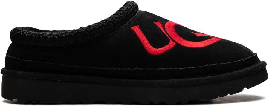 UGG Tasman Logo "Black Samba Red" slippers Zwart