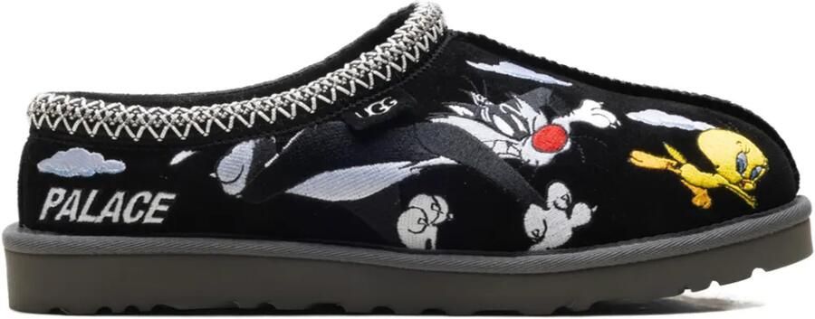 UGG Tasman slippers met geborduurde strip Zwart